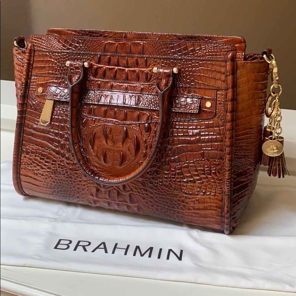 Brahmin Harper Pecan Melbourne Satchel